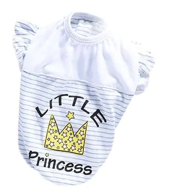 Striped Print Costume for Small Teddy Poodle Pomeranian